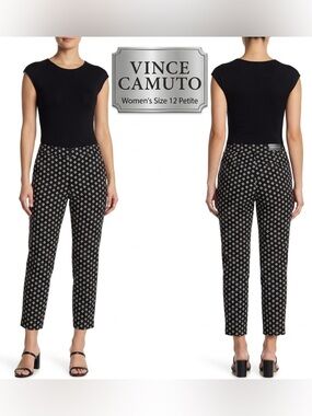 Vince Camuto Diamond Pattern Petite Ankle Pants 12P